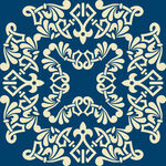 蓝色背景精美花纹图案