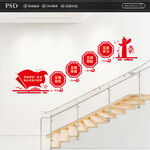 民族团结楼梯文化墙