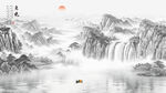国画意境山水背景