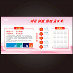 红色企业文化展板