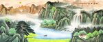 山水国画风景图