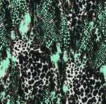 绿黑豹纹蛇皮风图案纹理