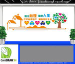 阳光心理健康人生文化墙