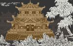 古风楼阁雪景图