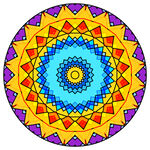 圆形彩色几何玻璃