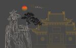 古风山水建筑意境图