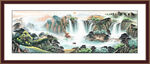 国画财源滚滚 聚财图山水画
