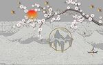 春日枝头飞鸟图