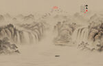 山水意境中国风水墨画