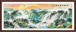 青绿山水国画装饰画