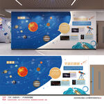 太阳系宇宙文化墙