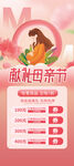 萌趣母亲节促销海报