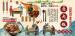 卤肉饭背景墙