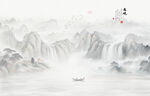 源远流长新中式古风山水画