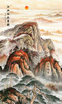 泰山五岳独尊江山如画玄关画