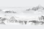 中式屏风山水画