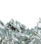 银白雪山景致