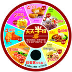 天天半价美食优惠转盘