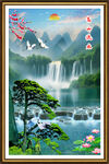 竖幅山水画