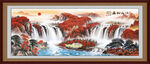 鸿运当头山水国画