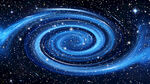 梦幻螺旋蓝色星空旋涡
