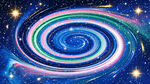 唯美宇宙旋涡星空背景