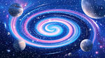 宇宙星空星球旋涡天花吊顶