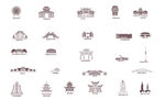 贵阳城市建筑剪影景点