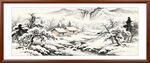 雪景山水画
