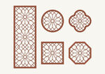中式花纹 窗花格 镂空隔断