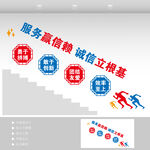 企业楼梯励志文化墙