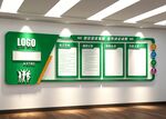 绿色企业文化墙展板