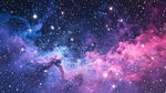 红蓝唯美星空