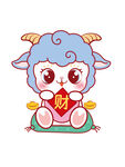可爱小羊贺岁怀抱福字