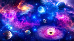 穿越黑洞宇宙星空太空星球背景