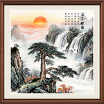迎客松中堂画
