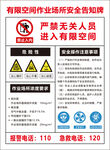 有限空间作业安全警示标识