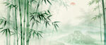 灯箱新中式水墨竹子