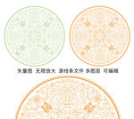 吉祥如意缠枝纹新中式线描烫金纹
