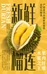 榴莲促销海报