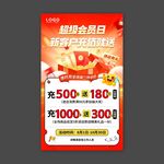 会员日充值优惠海报