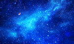 蓝色璀璨星空图