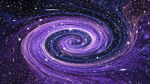 梦幻紫色旋涡星系星空