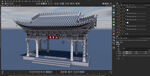 中式古建门楼3D模型