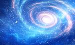 蓝色漩涡星空