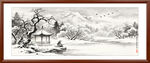 雪景山水画