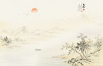 中式古风山水画