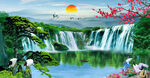 迎客松山水画