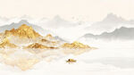 金色山水画