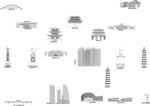 宜宾城市建筑旅游剪影
